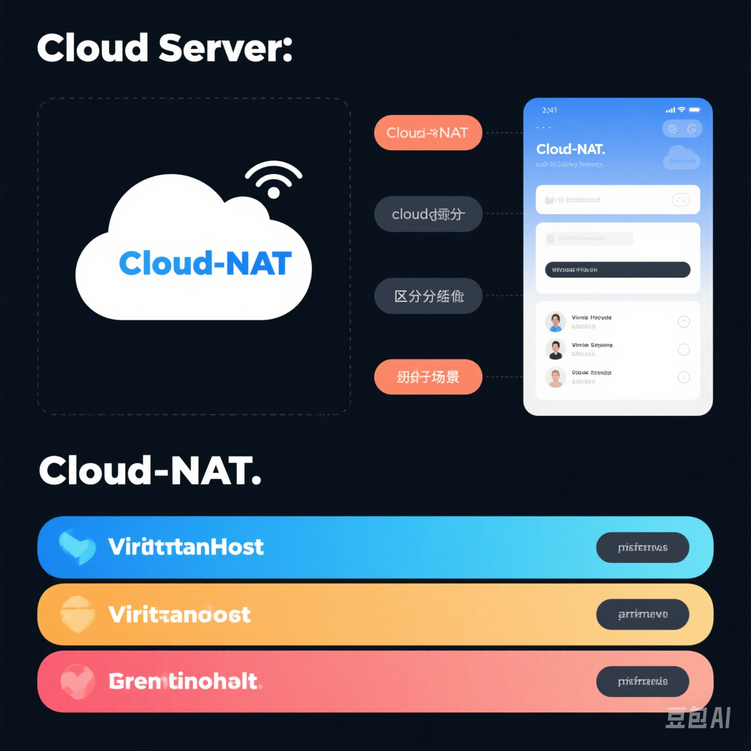 CloudServer、CloudNAT、VirtualHost的区别及不同的应用场景